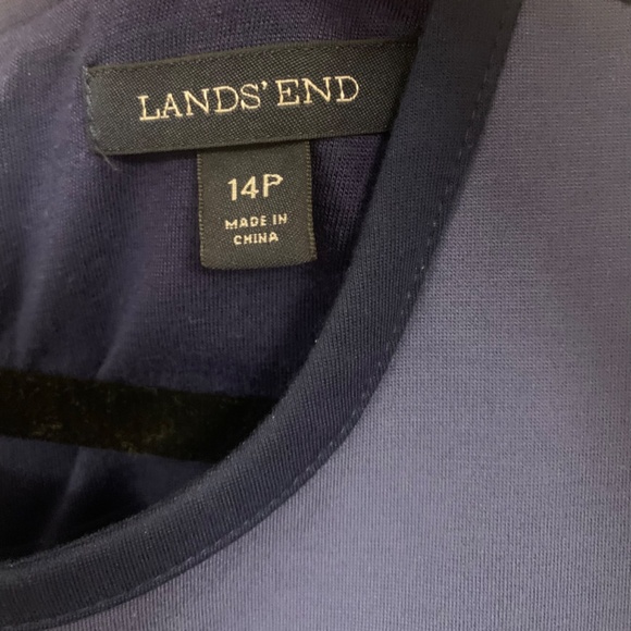 Blue 2-Tone Sleeveless Ponte Dress, Lands’ End - Picture 2 of 4